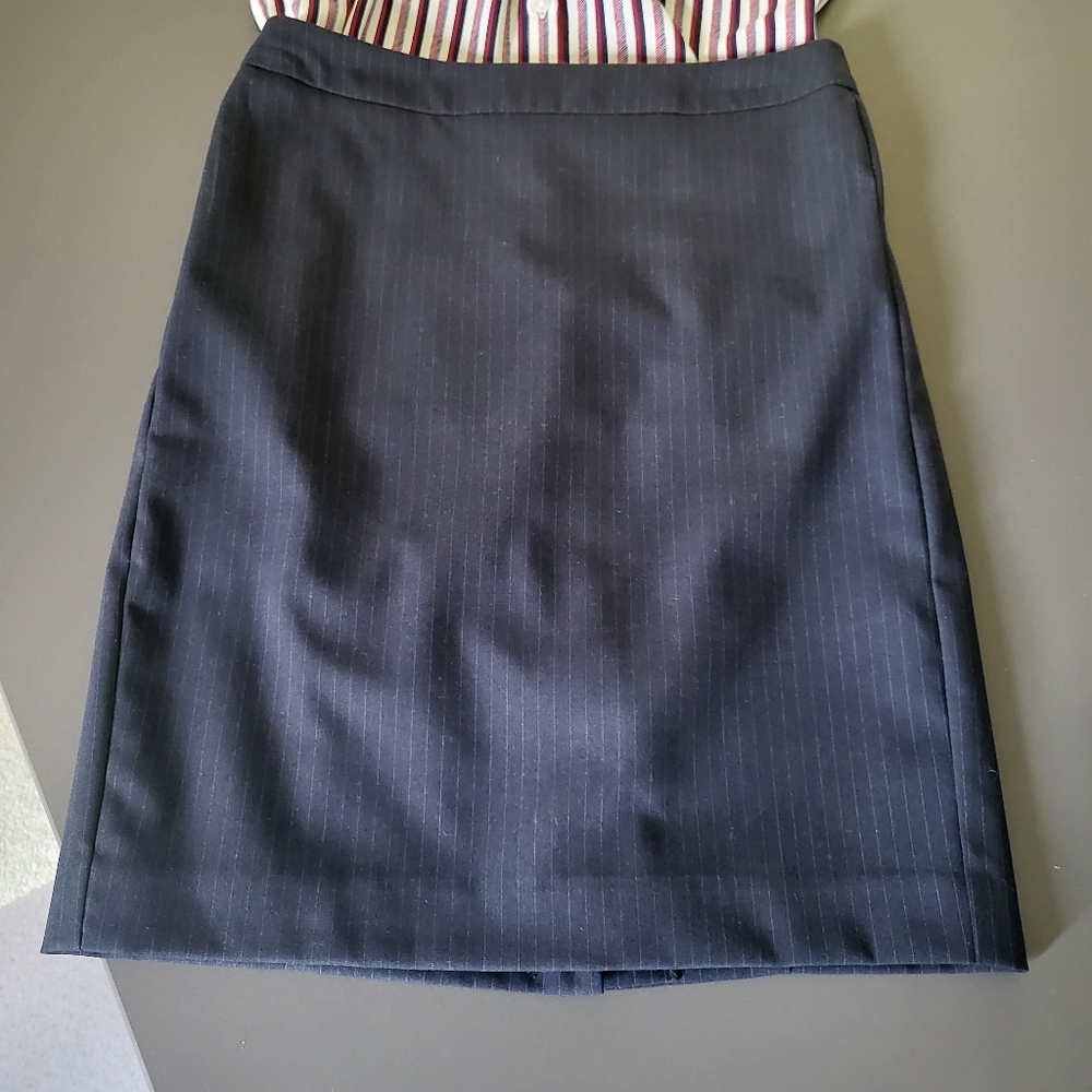 Ann Taylor Pencil Skirt Navy Blue 0P